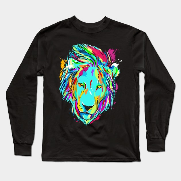 Lion Long Sleeve T-Shirt by Kingdom Arts and Designs